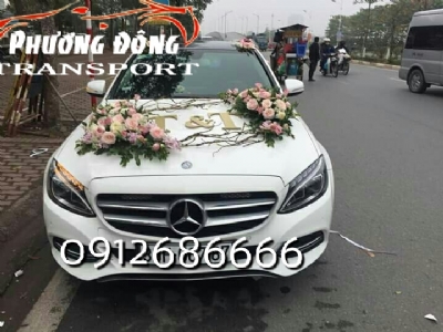 Cho thuê xe cưới hạng sang Mercedes C200 màu trắng tại đường nguyễn phong sắc quận cầu giấy hà nội - 0912686666