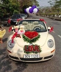 Cho thuê xe cưới mui trần Wolkswagen Beetle tại Lê hồng phong quận ba đình hà nội